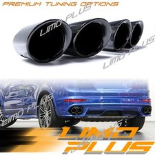 GTS Style Black Exhaust Tips For Porsche Cayenne 92A V6 V8 2015-2018