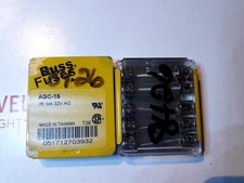 BUSS FUSES AGC 15 (15 Amp) Qty 10 Bussmann Made in USA NEW