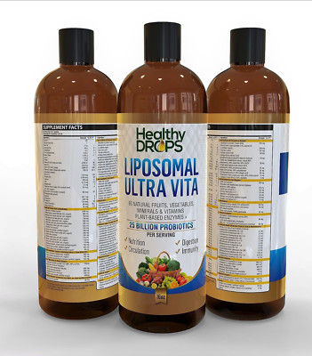 LIPOSOMAL BARIATRIC  90 FRUITS VEGETABLE MINERALS VITAMINS PROBIOTICS 16oz 2026