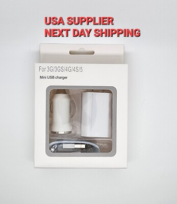 3-Pack  car, home Charger Cable Cord For Apple iPhone 5 6 7 8 11 12 13 XS MAX XR