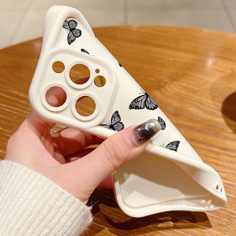 Butterfly For iPhone 16 Pro Max 15 14  Plus 13 12 11 XS XR 8 Silicone Case Cover - Image 2 of 4