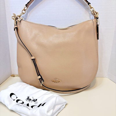 Coach 58036 Chelsea Hobo 32 Leather Shoulder Bag BEECHWOOD