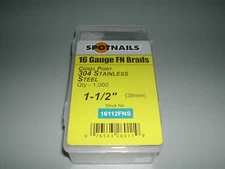 Spotnails 16112FNS 1-1/2" 20 Degree STAINLESS STEEL Finish Nail (8,000)