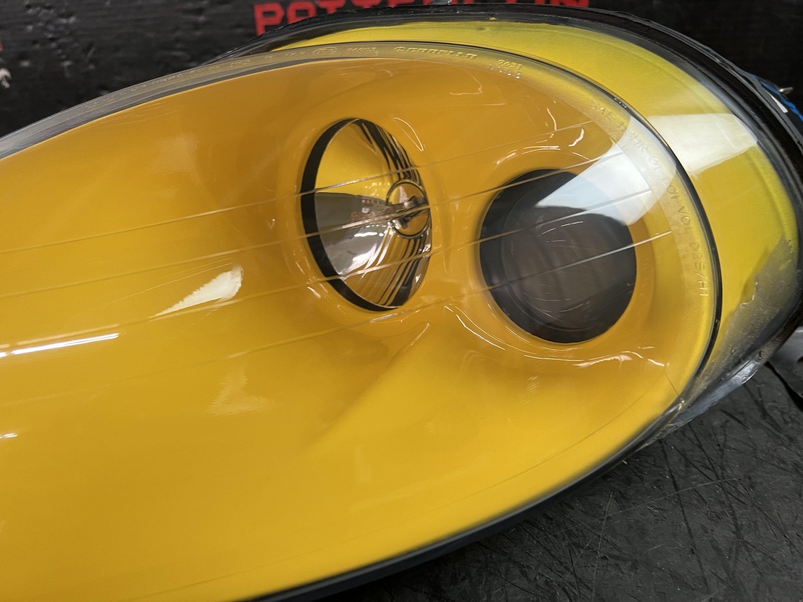 02-06 MASERATI SPYDER DRIVER LEFT LH HEAD LIGHT LAMP YELLOW GIALLO 231246