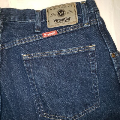 Wrangler Jeans Men 36x30 Dark Blue Denim Regular Fit Straight Leg | eBay
