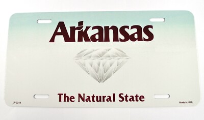 USA Arkansas The Natural State Auto Nummernschild License Plate Deko Blechschild