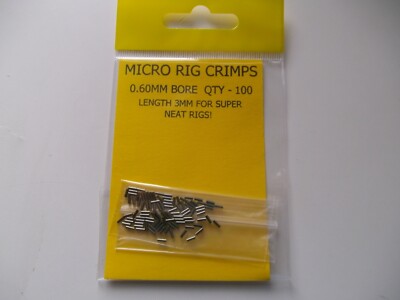 MICRO TRACE CRIMPS 3mm LONG x O.60mm BORE - Pack of x 100