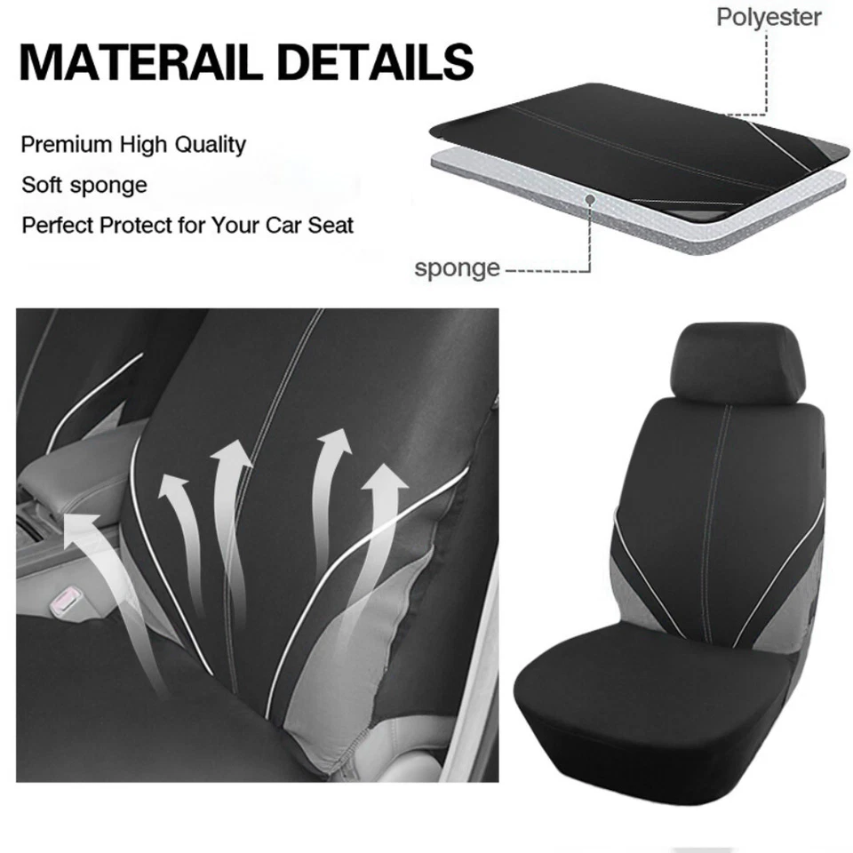 For Chevrolet Car Seat Covers 5 Seats Front Rear Full Set Protector Cushion Pad Foto 4 de 4