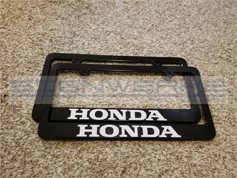 Honda License Plate Frame Racing JDM Japan Vtec NSX Type R - Pair