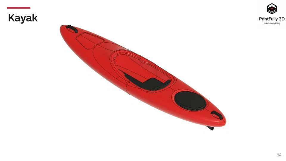 Teste de acessórios de esteira PrintFully3D escala 1/10 caiaque impresso em 3D - Imagem 4 de 4