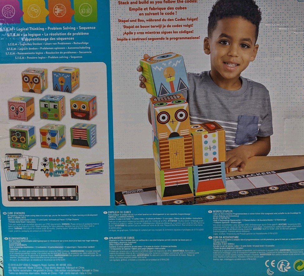 Alex Future Coders Cube Stackers S.T.E.M. Learning Problem Solving Game 67 pc