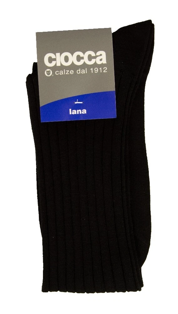 CIOCCA men's sock under the knee high wool blend ribbed item 560