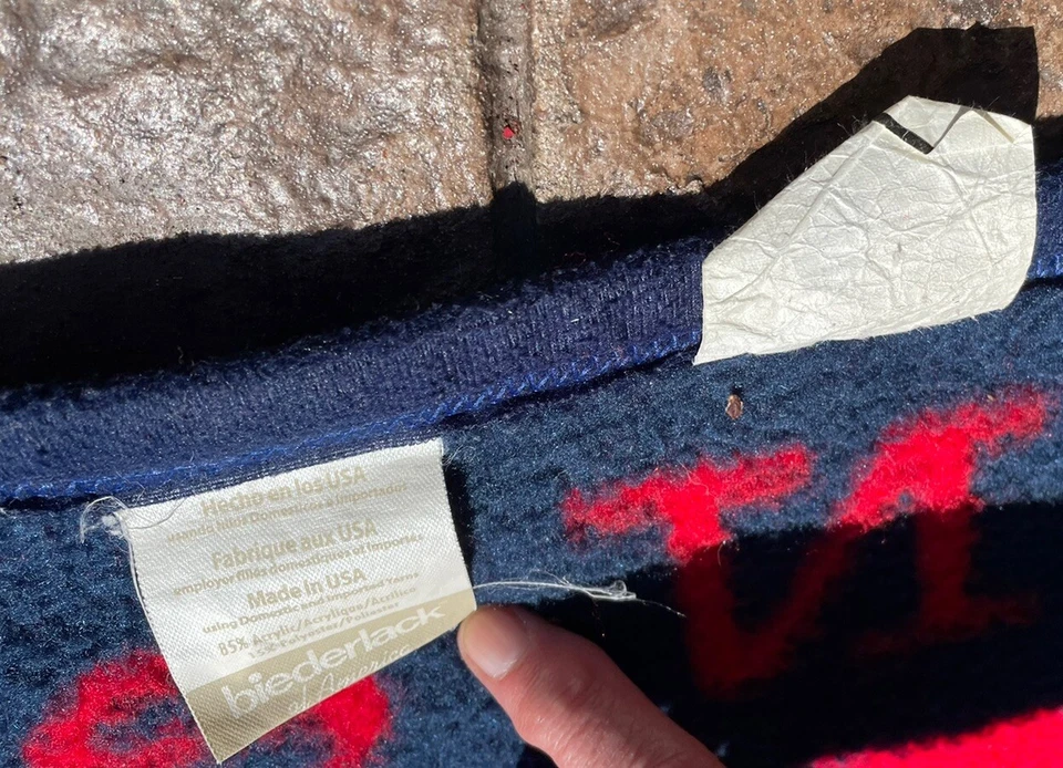 Biederlack New York Yankees 50x60" Blanket NY MLB Red White Blue Throw - Image 4 of 4