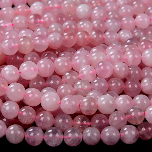 Madagascar Rose Quartz AAA Round 6MM 7MM 8MM 9MM 10MM 11MM 12MM 13MM Beads(D150) - Picture 3 of 3