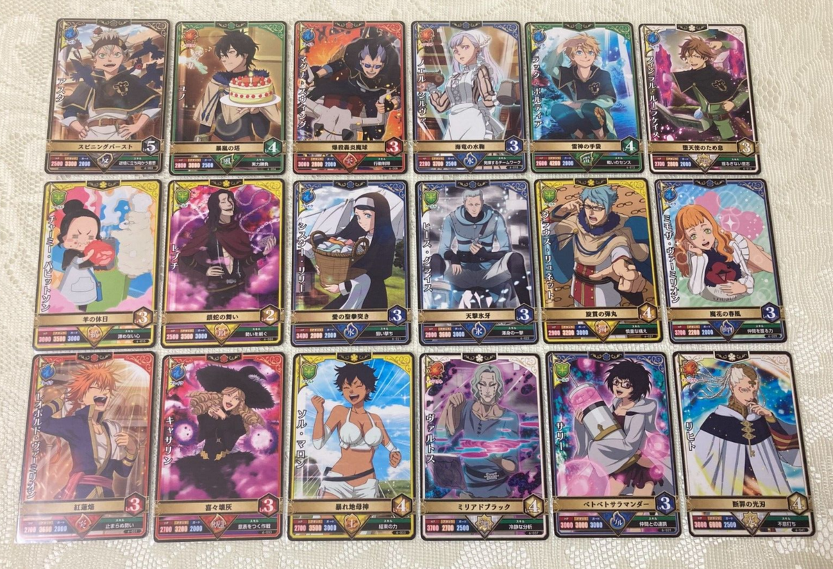 NEW Black Clover GRIMOIRE BATTLE Part6 Common Cards Set of 18