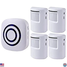 Wireless Motion Sensor Alarm System, Driveway Alert with 4 Sensors & Receiver