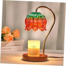 Strawberry Candle Warmer Lamp, Cute Candle Lamp with Timer & Red Lotus