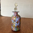 ITALIAN MILLEFIORI ART GLASS PERFUME BOTTLE  MURANO GLASS