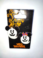 2008 DISNEY ENAMEL PIN - WDW MICKEY & MINNIE GHOSTS HAPPY HALLOWEEN - GREAT COND
