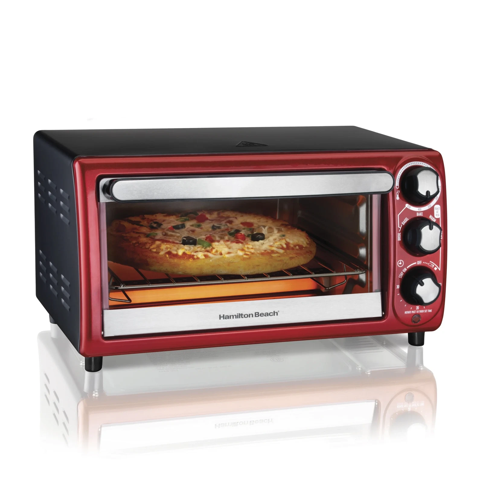 TOASTER OVENS 4 Slice with 5 Versatile Cooking Modes Black/Red
Opens in a new window or tab