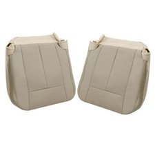 Driver and Passenger Side Bottom Replacement Leather Seat Cover Compatible Tan