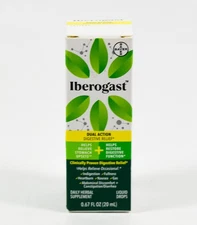 Iberogast DUAL ACTION Digestive Relief 0.67oz herbal LIQUID DROPS nib 08/2026