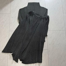ISSEY MIYAKE PLEATS PLEASE A Line Skirt Set up Black White Size M Used Japan