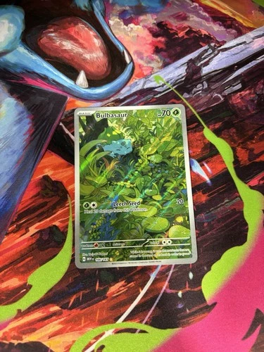 Bulbasaur 166/165 Scarlet & Violet 151 Illustration Rare Pokemon TCG NM