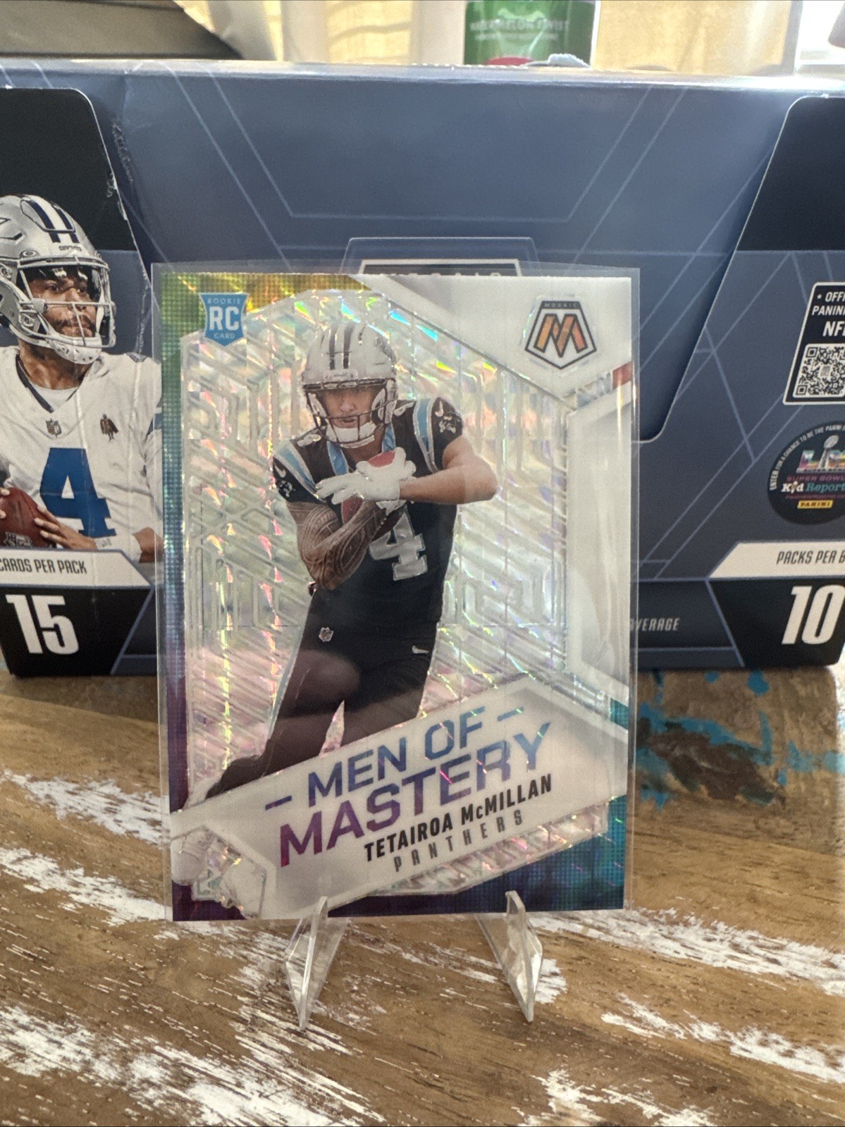 2025 Panini Mosaic - Men of Mastery Tetairoa McMillan #19 Silver Prizm (RC)