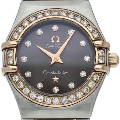 OMEGA Constellation Mini 22,5 mm Diamant Lünette 12P Diamant 1360,60...