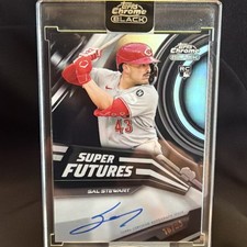 Sal Stewart 2026 Topps Chrome Black RC Super Futures Ref On-Card Auto /99 Reds!