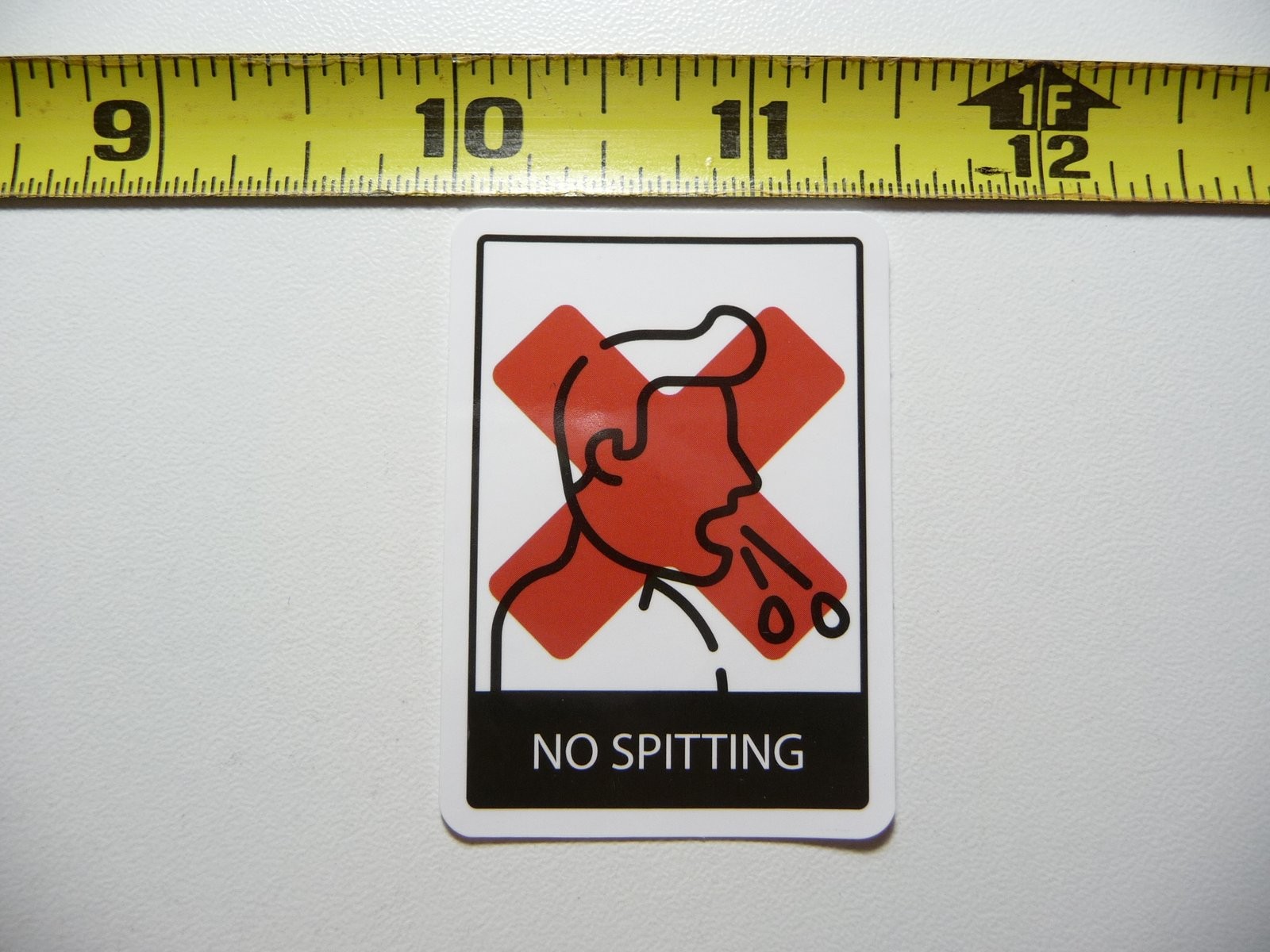 No Spitting Allowed Sign Business Policy Door Decal Sticker