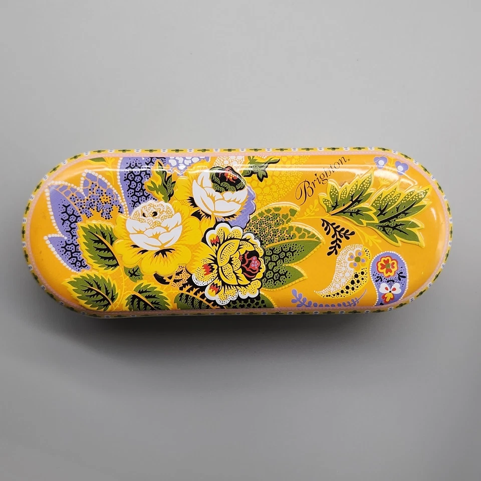 Gafas de sol Brighton amarillo cachemir estuche gafas metal hojalata flores leer Foto 3 de 4