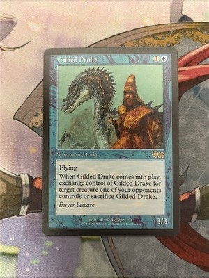 1x Gilded Drake Light Play, English Urza's Saga MTG Magic NM