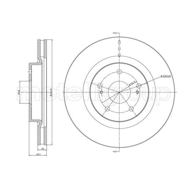 Metelli 2X Bremsscheibe Vorne Ø294.5 Mm BelüFtet FüR Suzuki Grand Vitara II JT-image