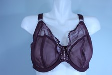 Elomi Matilda 8900 Underwired Unlined Cherry Plunge Bra J-hook on back USA 38i