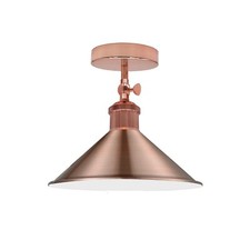 Vintage Ceiling Light Retro Industrial Flush Mount Ceiling Lamp Shade Fitting UK