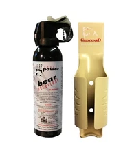 UDAP Pepper Power Bear Spray Repellant w/ Exclusive Tan Griz Guard Holster