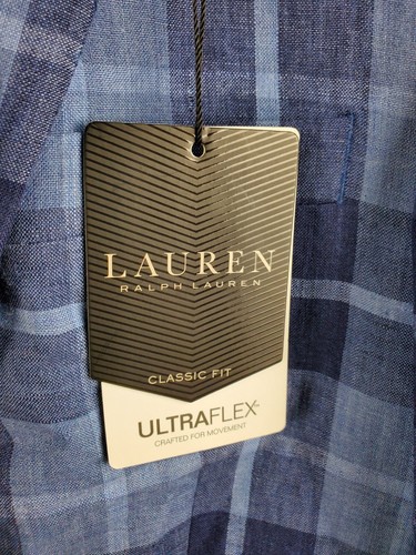 Lauren Ralph Lauren 40R Men Classic-Fit Ultraflex Stretch Navy Plaid Sport Coat - Picture 7 of 14