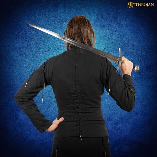 Bewaffnung Doublet Gambeson Spätmittelalter Handarbeit Messing Aiglets Cosplay Kostüm - Bild 5 von 6