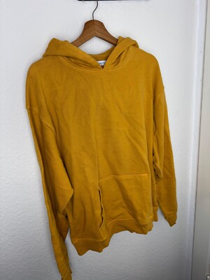 Reternity Zip Hoodie Hooded Pullover Jumper Yellow Mustard Size XL NEW