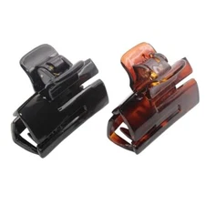 French Cutout Curve Small Tortoise Shell and Black Jaw Hair Claw Clips Women ...