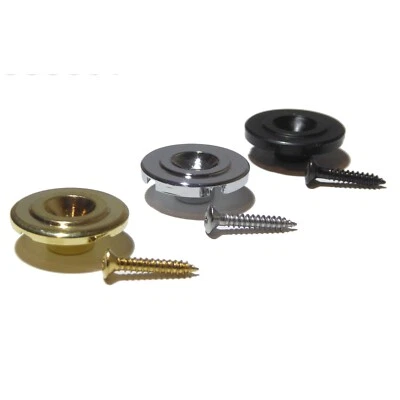 BLACK DOG MUSIC Bass guitar string tree retainer chrome black or gold