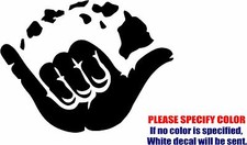 Vinyl Decal Sticker - Shaka Hand Hawaii Car Truck Bumper Window Wall JDM Fun 10"