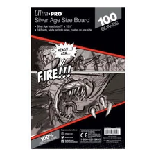 Ultra PRO 100 Count 7" x 10-1/2" 24-Point Silver Age Size Comic Boards