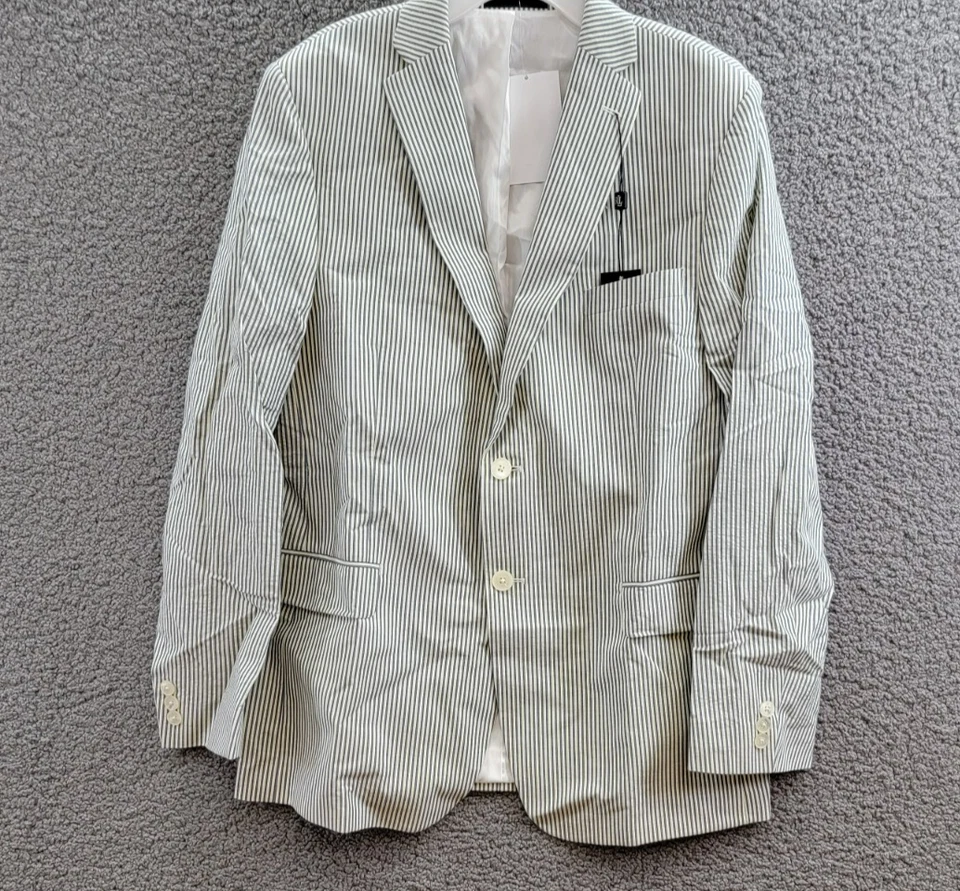 Lauren Ralph Lauren UltraFlex Classic-Fit Seersucker Sport Coat Boys 20R White - Image 2 of 4
