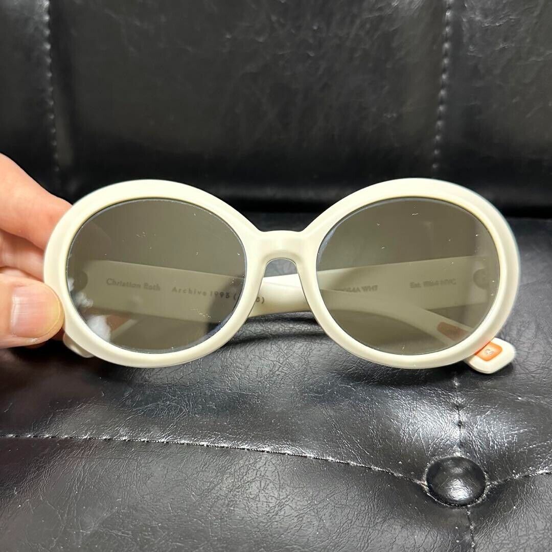Christian Roth Archive 1993 (6558) CRS-00054A WHT Sunglass Christian Roth Archive 1993 (6558) CRS-00054A WHT Sunglass