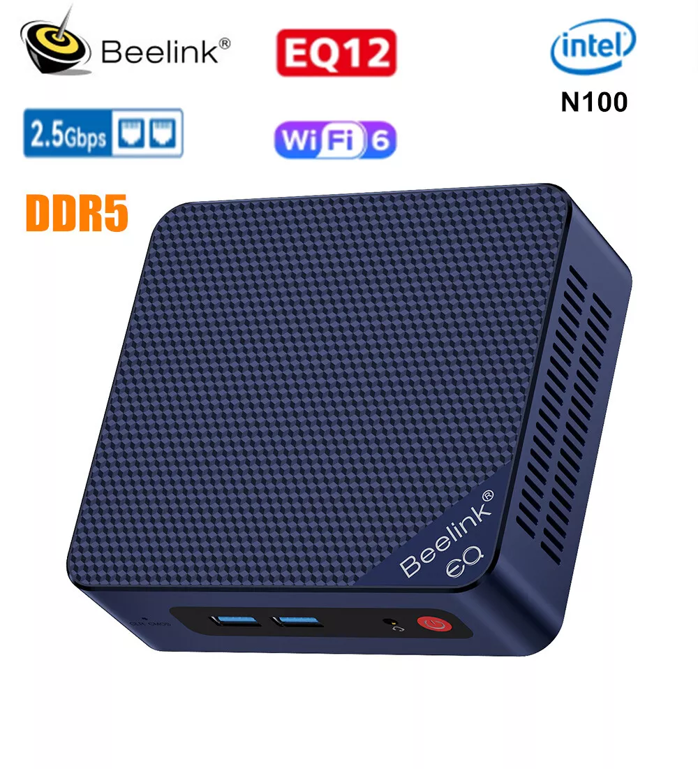 Beelink EQ12 Intel 12th N100 Mini PC Windows 11 DDR5 16G 500G NVME