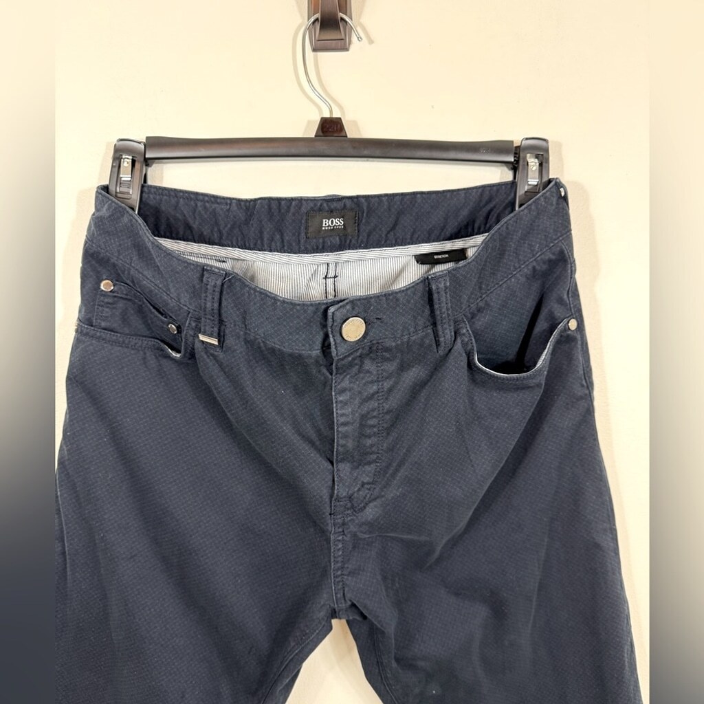 Hugo Boss Men's Stretch Blue-Black Jeans Size 34x34 thumbnail 2