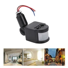 NEW PIR Motion Sensor Detector Infrared Home 180° Light Control Switch 110V IP44